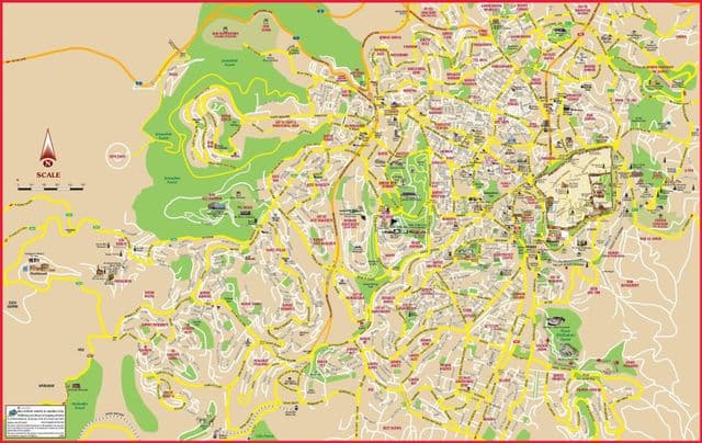 Mapa turístico de Jerusalén