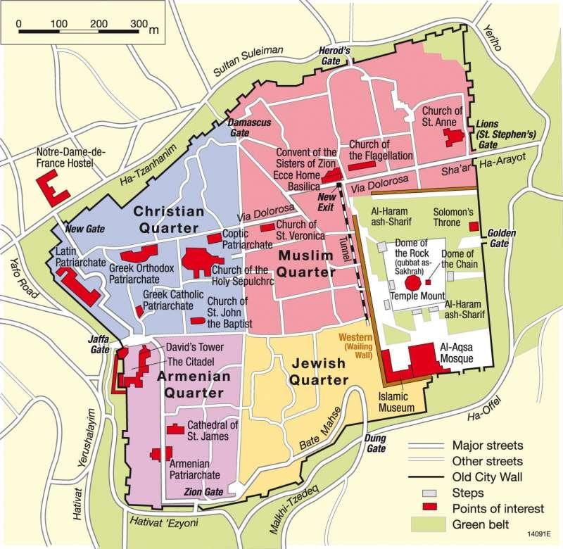 Mapa del distrito de Jerusalén