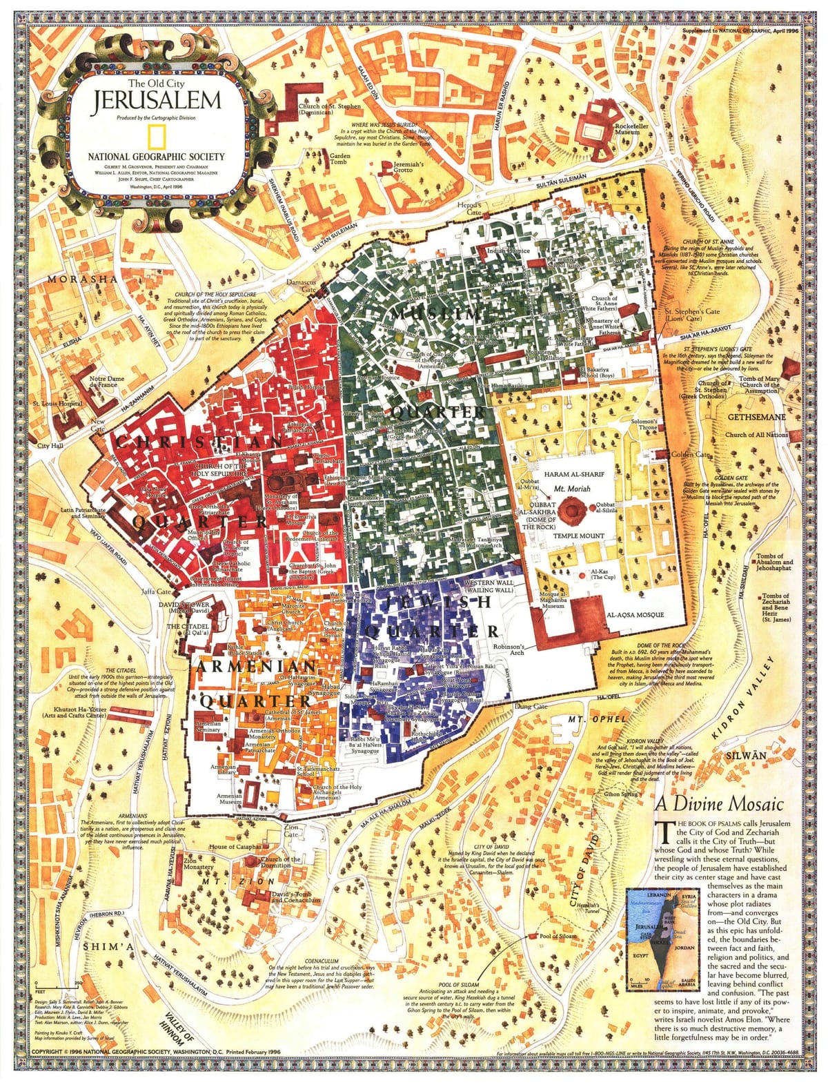 Mapa antiguo de Jerusalén